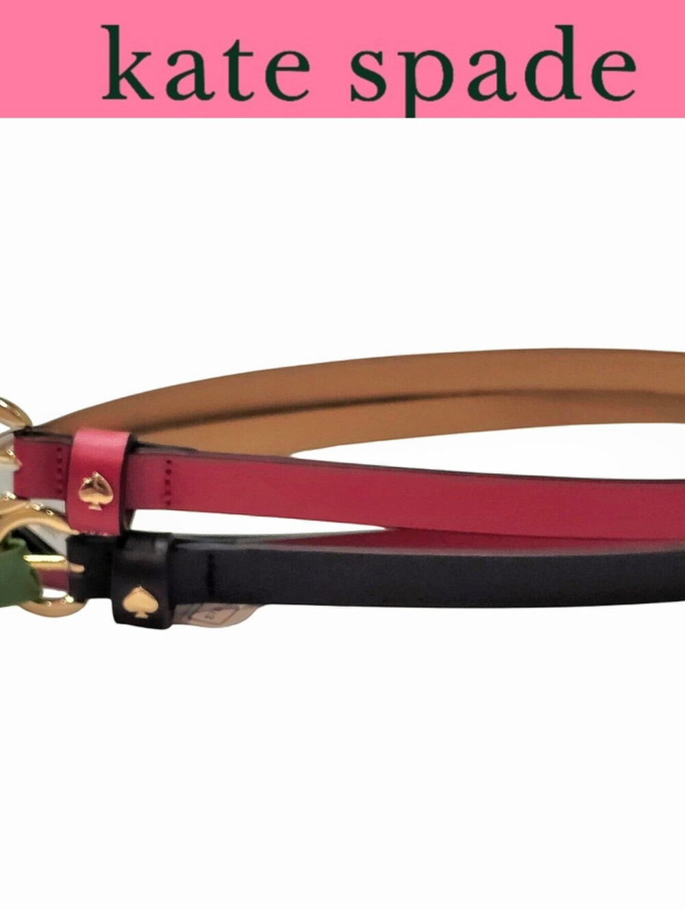 Kate Spade New York Slim Leather Belt Duo